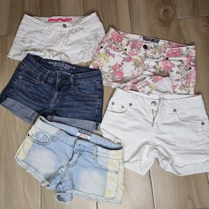 5 Shorts Size 0 Women's Denim Shorts  and Floral Shorts. Various Brands